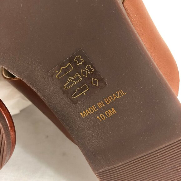 Massimo Matteo Womens Sandals Strappy Leather Open Toe Brown Size 10 - Picture 5 of 6